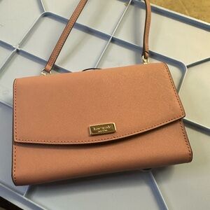 Kate Spade‎ Pink Crossbody Bag with Gold Accents
